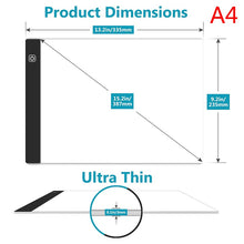 Load image into Gallery viewer, Elice A3 A4 A5 Drawing Tablet Diamond Painting board USB Art Copy Pad Writing  Sketching Wacom Tracing led light pad
