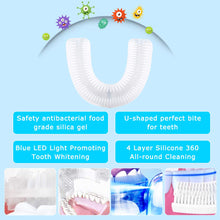 Load image into Gallery viewer, Sonic Electric U-shape Toothbrush for Kids USB rechargeable
