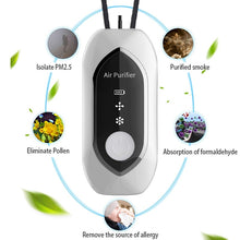 Load image into Gallery viewer, Air Purifier Portable Personal Necklace USB Rechargeable Air Cleaner Mini Ionic Purifier Wearable for Home Car
