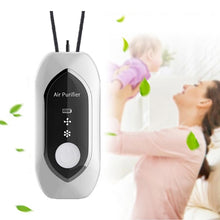 Load image into Gallery viewer, Air Purifier Portable Personal Necklace USB Rechargeable Air Cleaner Mini Ionic Purifier Wearable for Home Car
