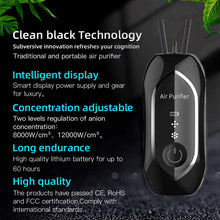 Load image into Gallery viewer, Air Purifier Portable Personal Necklace USB Rechargeable Air Cleaner Mini Ionic Purifier Wearable for Home Car
