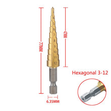 Load image into Gallery viewer, HSS 4241 Cobalt Multiple Hole 50 Sizes Step Drill Bit Set Tools Aluminum Case Metal Drilling Tool for Metal Wood Step Cone Drill
